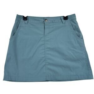 Eddie Bauer Travex Skort Size 6 Turquoise Blue Skirt with Built in Shorts Lining